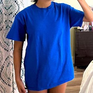 {Amazon} BLUE OVERSIZED TEE